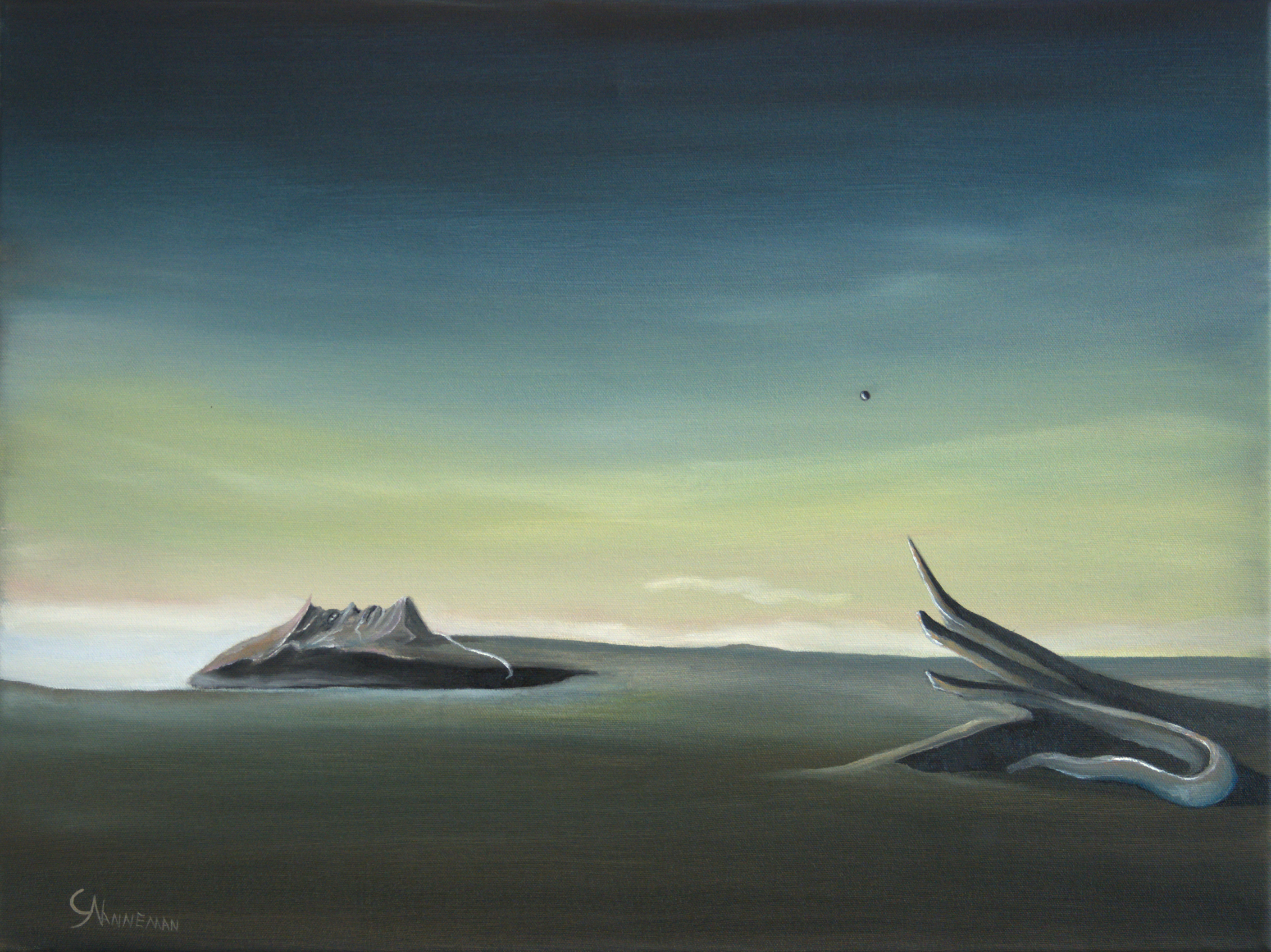 arrival of consciousness — oil on canvas