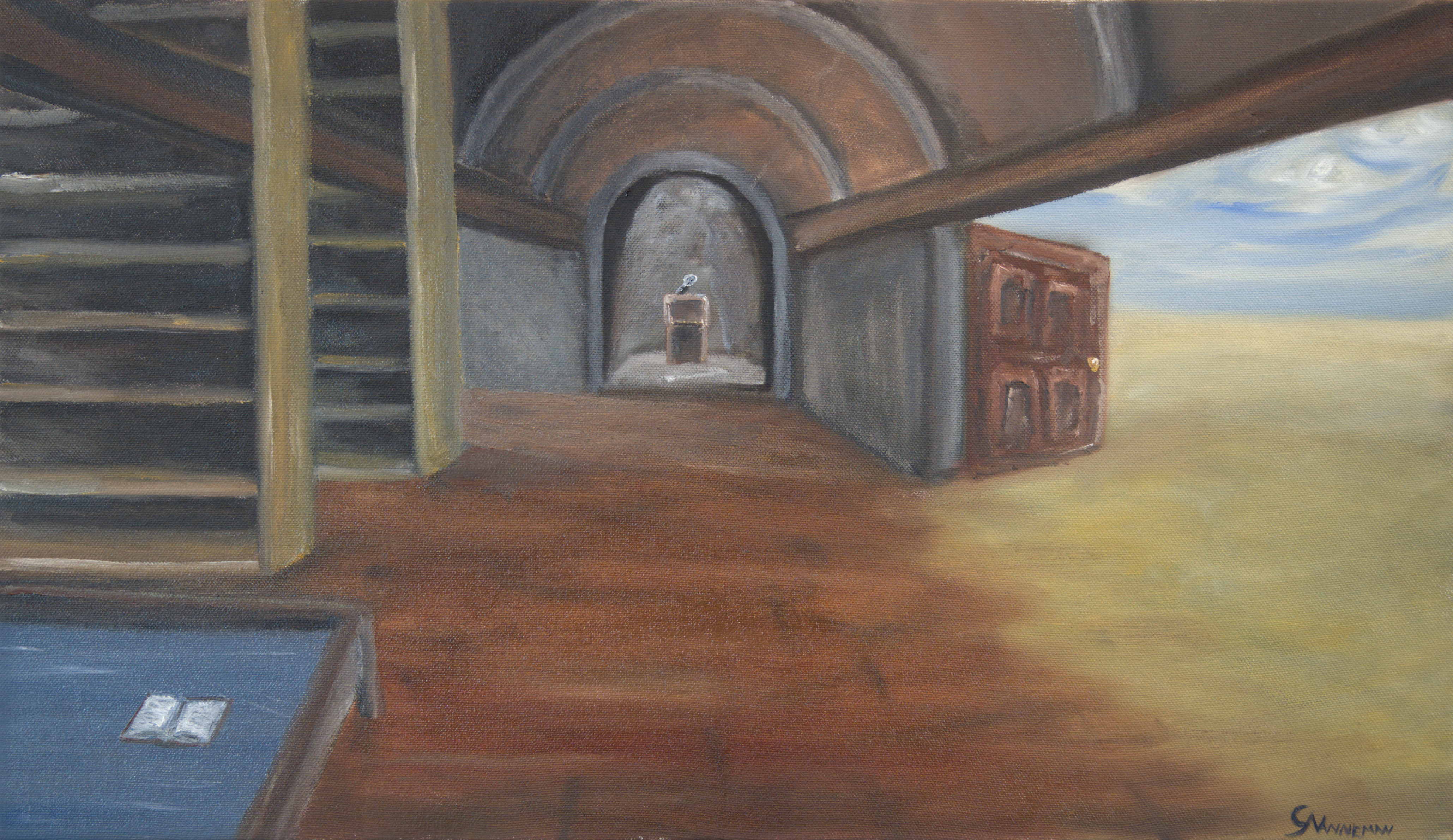 The Library — oil on canvas