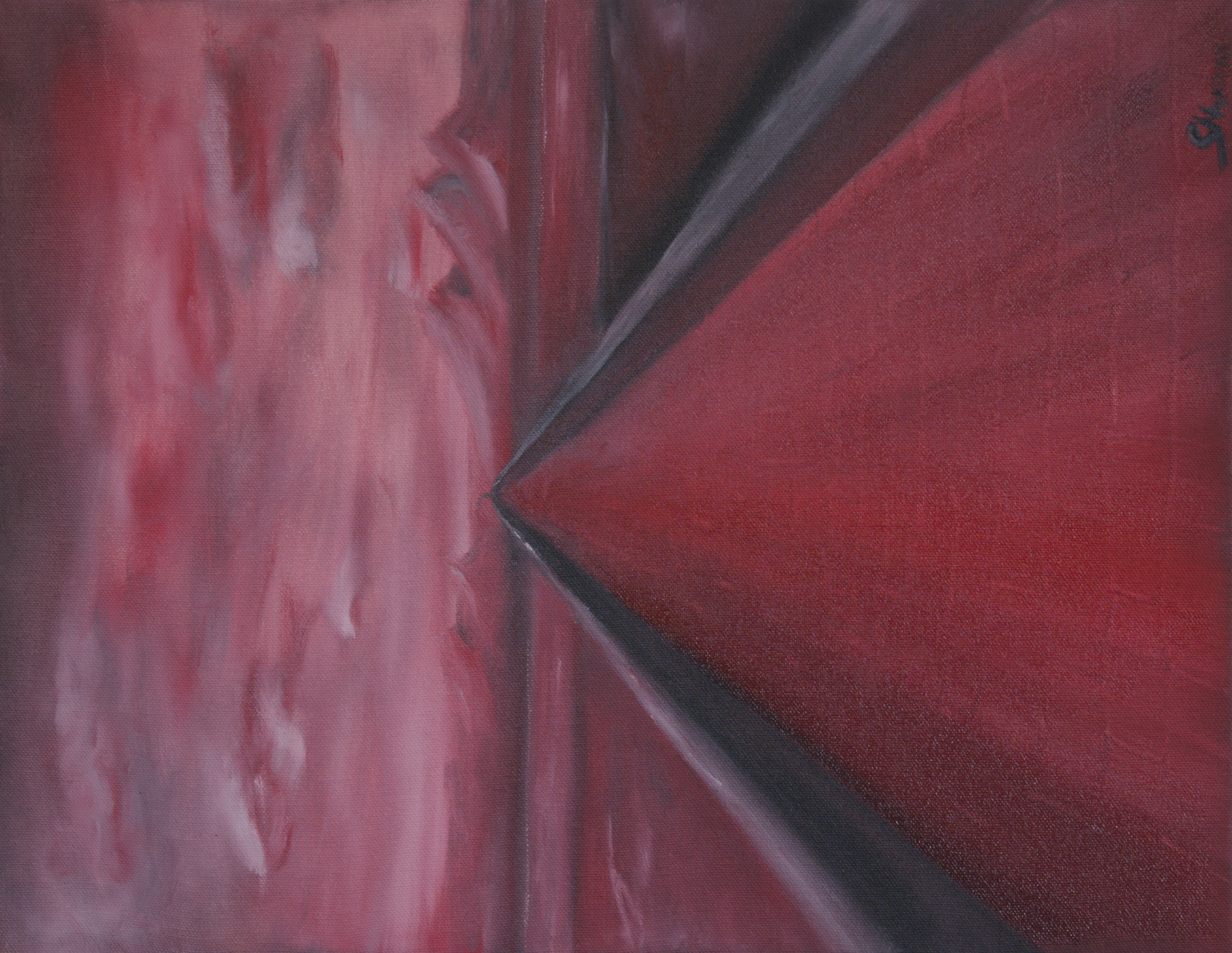 red road to nowhere — oil on canvas